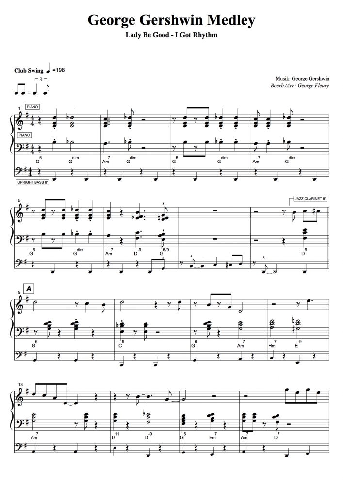 Bild 1 von Lady Be Good / I Got Rhythm (George Gershwin-Medley)  -  OKEY-Songware Nr. 105