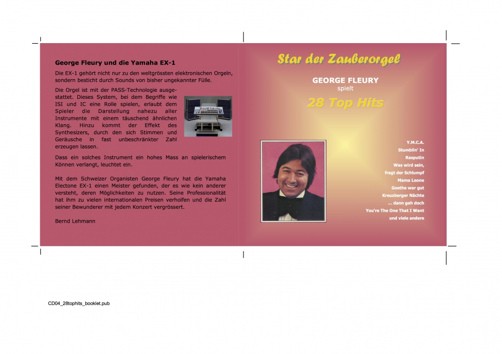 Bild 1 von CD04_28 TOP HITS von George Fleury  / (Versandart) : per Post