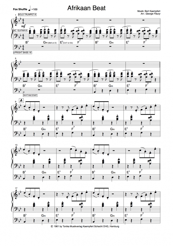 Bild 1 von Afrikaan Beat (Bert Kaempfert)  -  OKEY-Songware Nr. 069  / (Songformat) Midi-Files